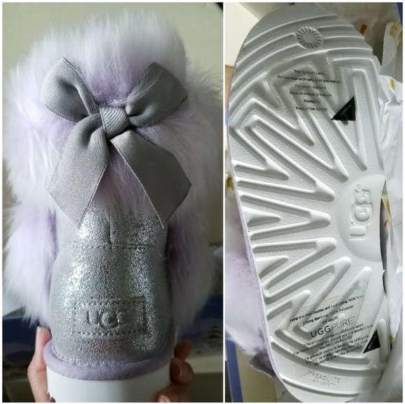 đNIBđ UGG SUEDE CLASSIC II BOOTS BOW MINI - Picture 6 of 8